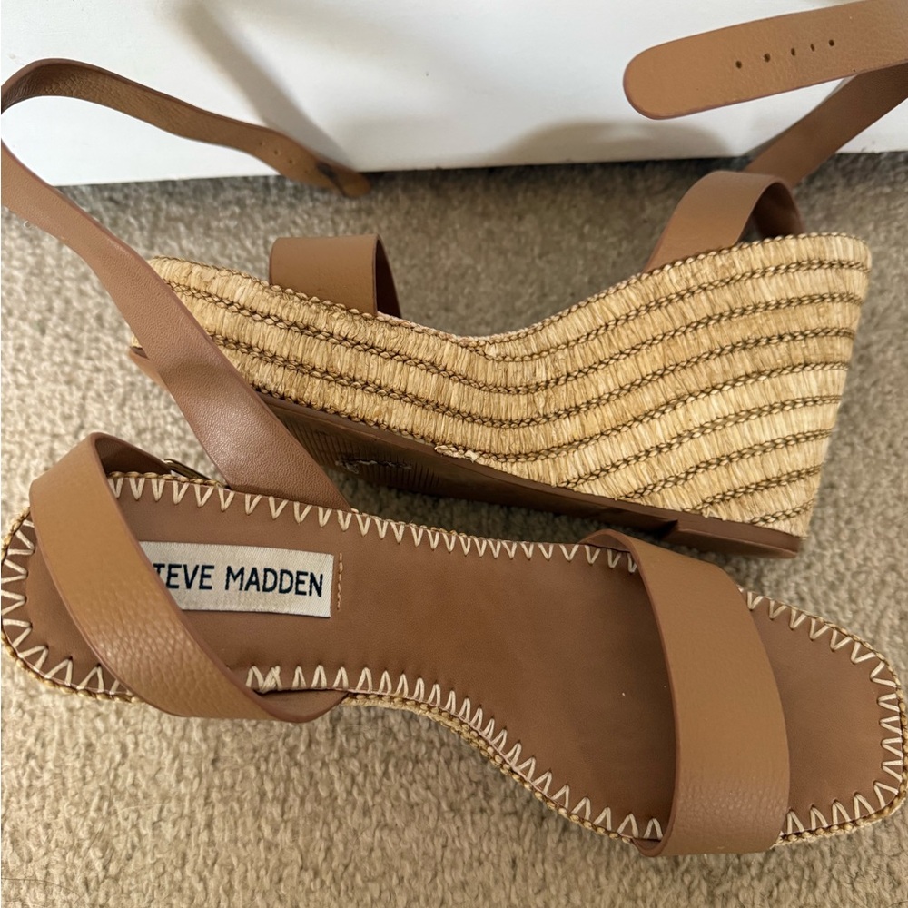 Steve Madden Brown Wedge Sandals
